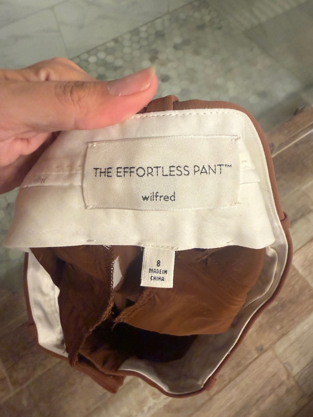 Aritzia Brown Effortless Pants - Picture 6 of 10